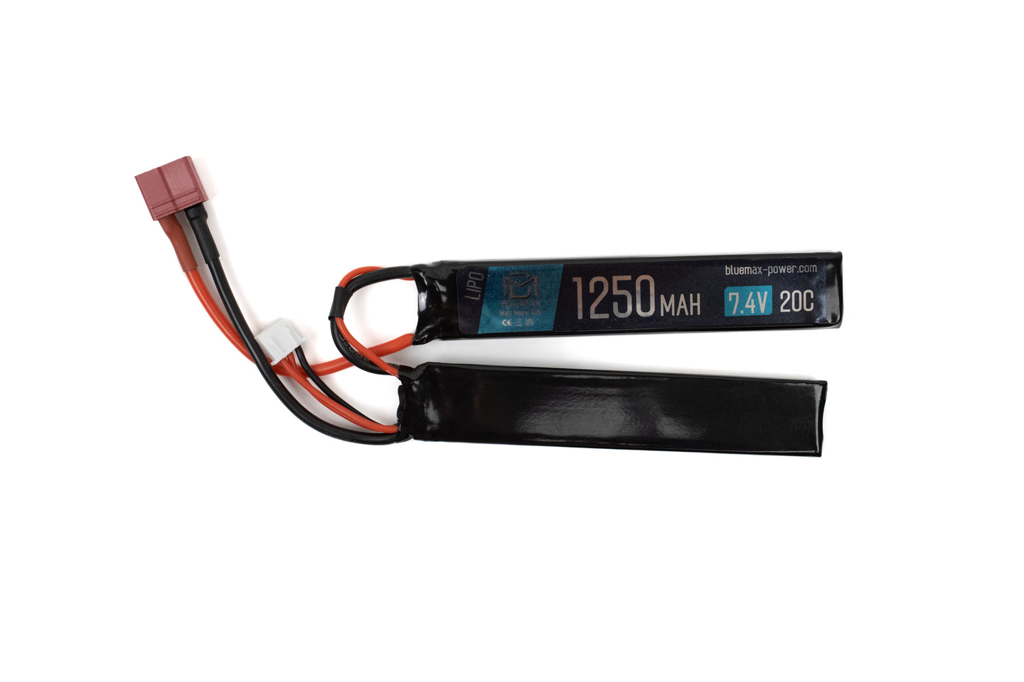 BATTERIA LIPO CONNETTORE DEANS 7.4v X 1250mah 20c CQB BLUEMAX-POWER (bmp-7.4x1250-ds-cqb)