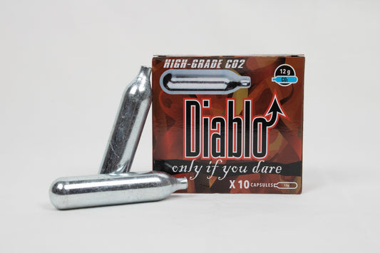 BOMBOLETTE DI CO2 DIABLO, CONFEZIONE DA 10PZ (C10DIABLO)